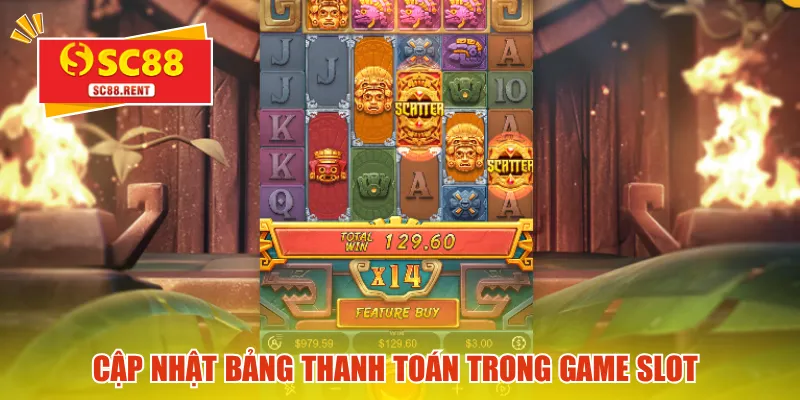 Cập nhật bảng thanh toán trong game slot