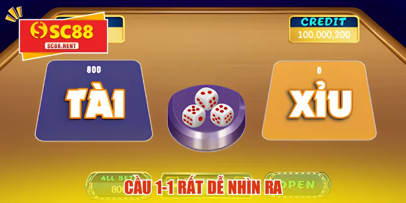 Cầu 1-1 rất dễ nhìn ra