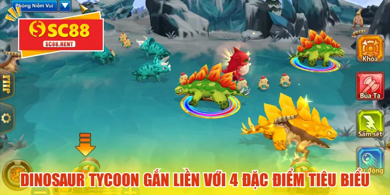 Dinosaur Tycoon gắn liền với 4 đặc điểm tiêu biểu