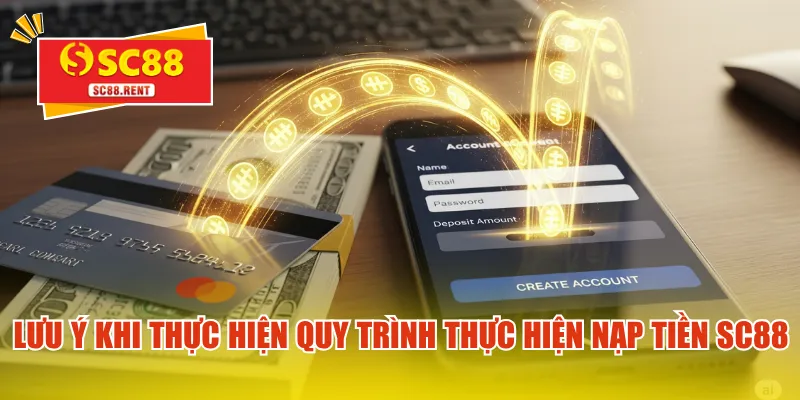 Lưu ý khi thực hiện quy trình thực hiện nạp tiền SC88