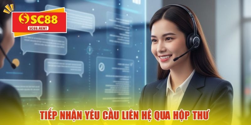 Tiếp nhận yêu cầu liên hệ qua hộp thư