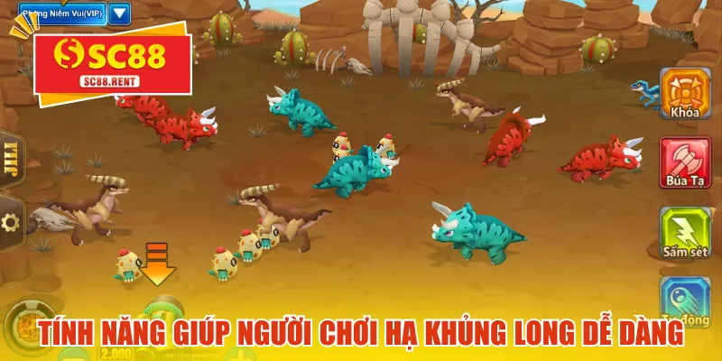 Tính năng giúp người chơi hạ khủng long dễ dàng