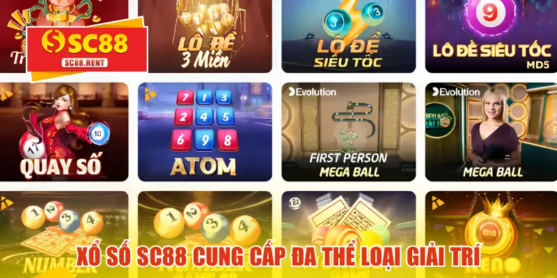 Xổ số SC88 cung cấp đa thể loại giải trí